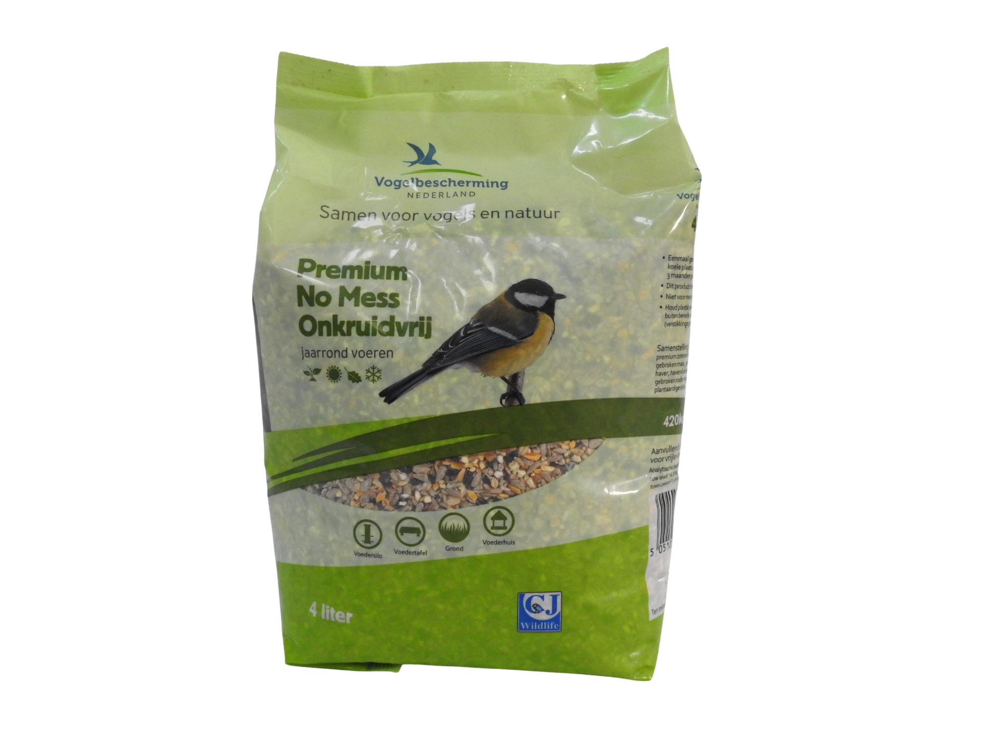 Premium No Mess Vogelvoer – Schilvrij & Onkruidvrij